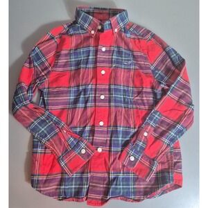 Vineyard Vines Boys Flannel Whale Shirt Size 6 Multicolored Plaid